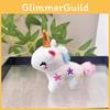 Adorable Mini Unicorn Plush Keychain Cute Pony Plush Toy Soft Short Fur Accessory