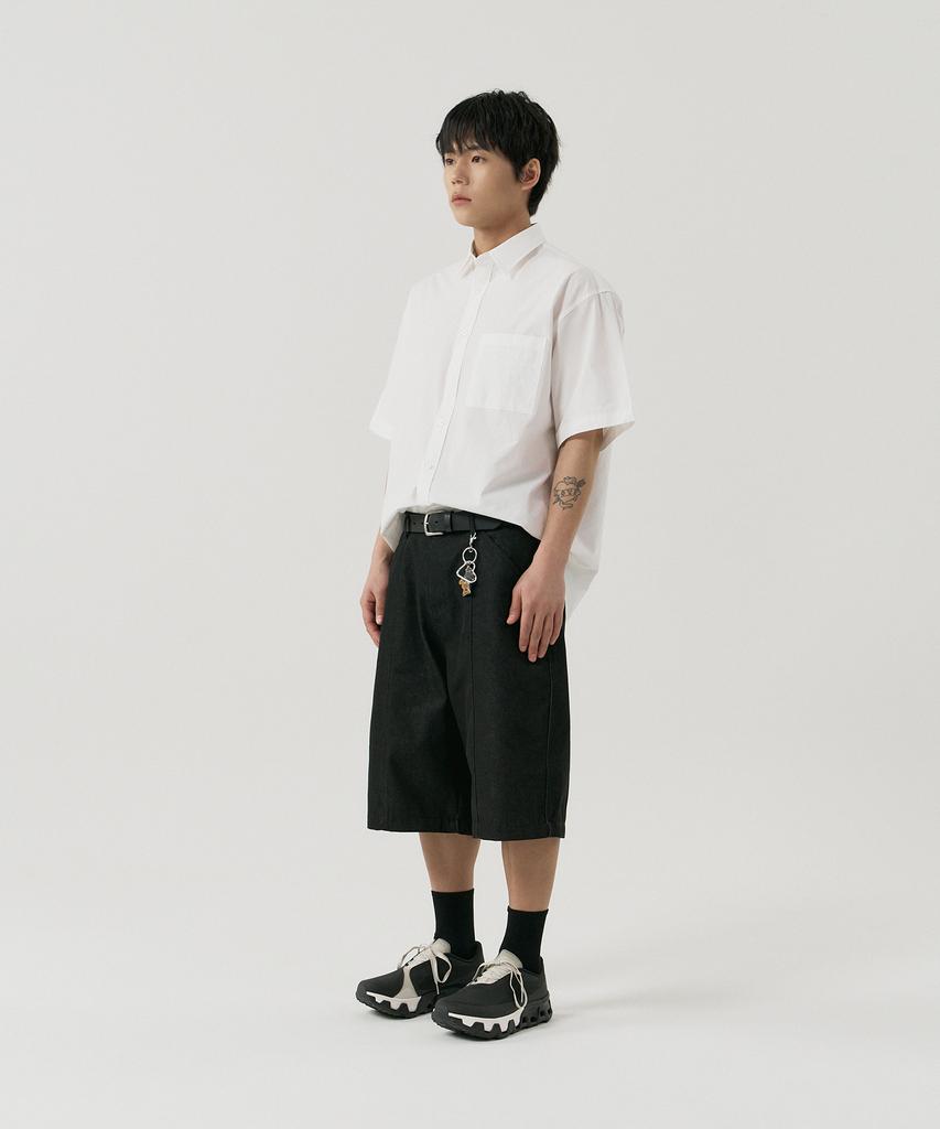 GNOK Cotton Oversized Short Sleeve Shirt [White]