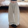 Womens Wide Leg Pants With Star Polka Dot Print Loose Fit Casual Trousers Fall