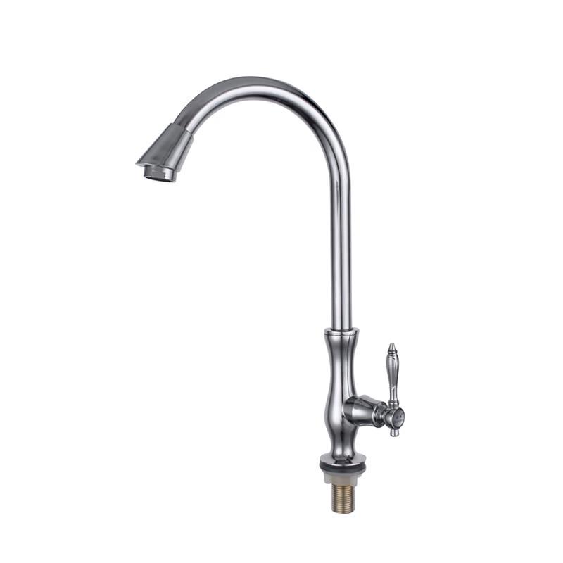 Hexagonal Zinc Alloy Single Cold Kitchen Faucet
