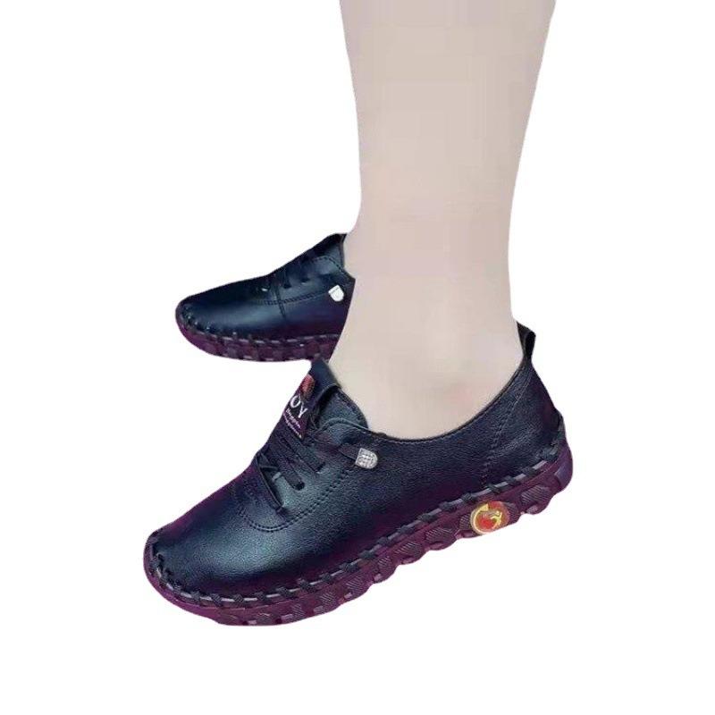 Handmade beef tendon soft-soled mother shoes women's spring and summer new flat-soled single shoes casual