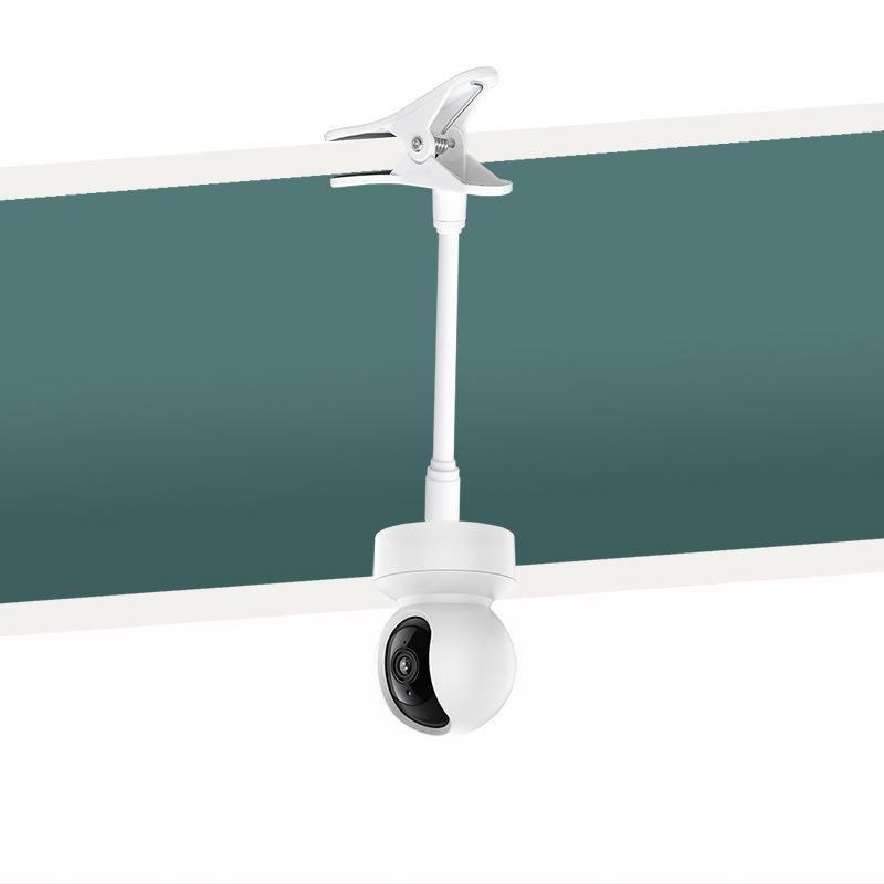 Protable Camera Holder Stand Flexible Camera Clamp Mount Baby Monitor Webcam Monitor Punch-free Bendable Bracket Base With Clip