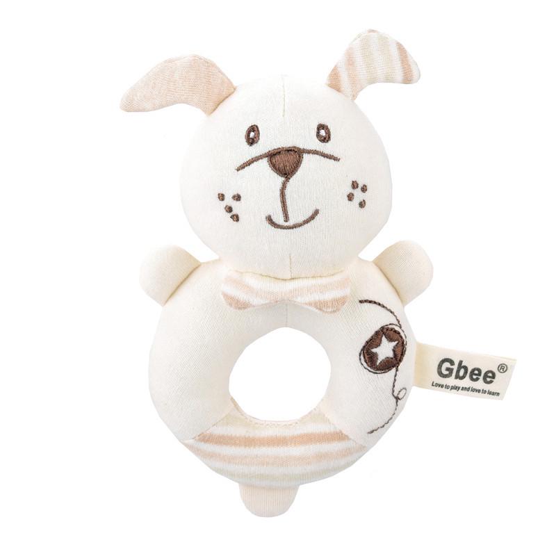 Gbee Organic Cotton Baby Rattle - Newborn Soothing Toy 0-1 Year