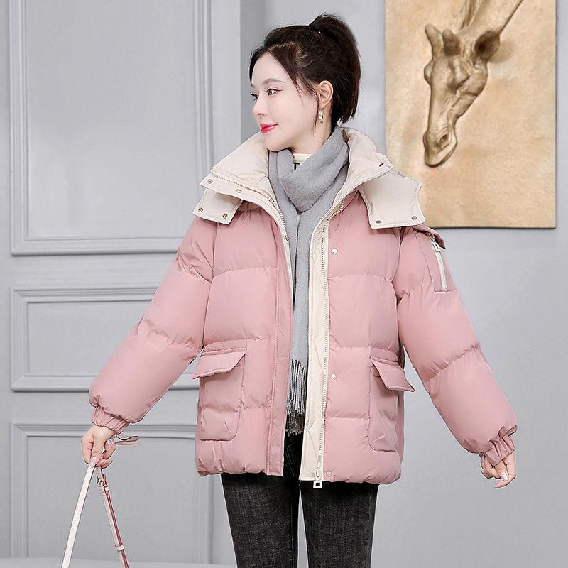 Autumn Winter Parkas Jacket Women's New Korean Loose Down Cotton Coat Female Hooded Thicken Warm Padded Casual Overcoat Ladies Tops