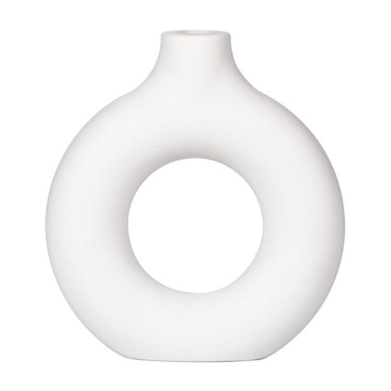 Donut Vase Nerozbitná dutá váza Minimalistická stolní dekorační váza ve stylu Boho na květiny