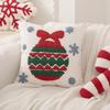 Festival Cotton Linen Cushion Cover With Christmas Tree Designs Soft Sturdy Pillowcase For Home Decoration