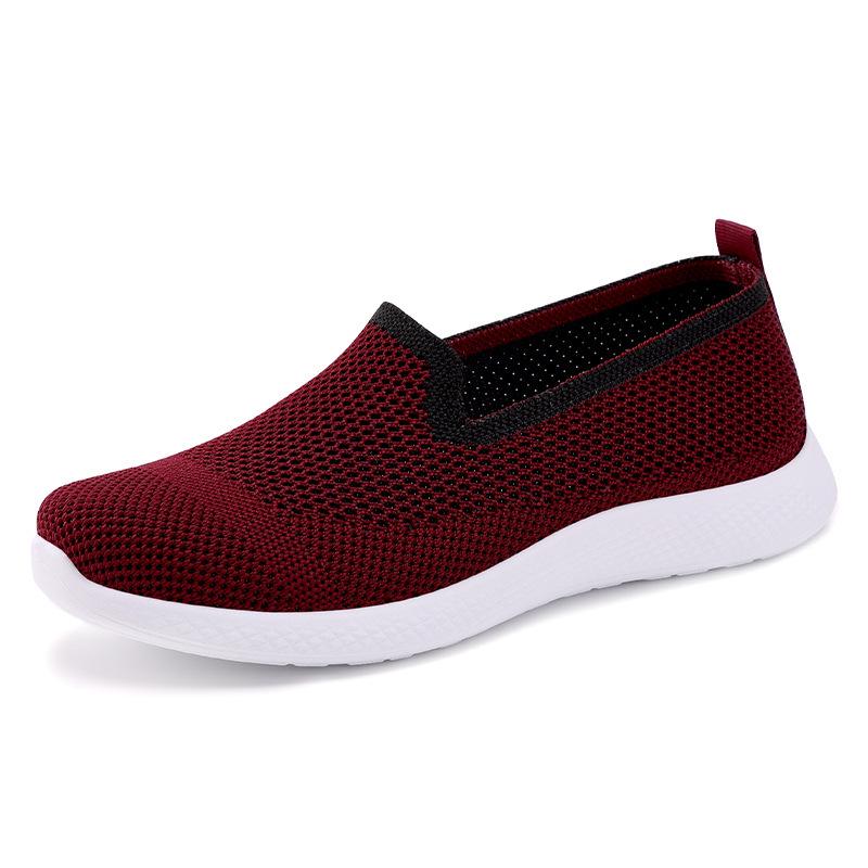 

Women s Versatile Spring Slip-on Mesh Flats: Breathable, Comfortable Casual Shoes 37 красный