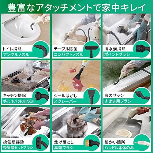 Iris Ohyama Handy Steam Cleaner STM-305R-C Ivory, Perfect for Kitchen Cleaning, Disinfecting, Year-End Cleaning, and Deodorizing, Lightweight