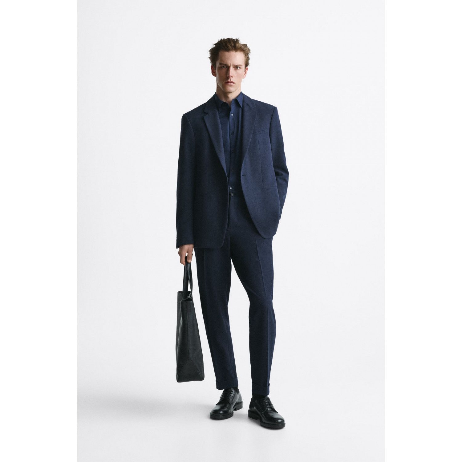 

TEXTURED SUIT TROUSERS
