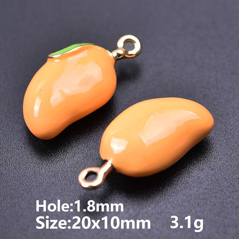 5pcs/Lot Cute Three-Dimensional Fruit Charm Enamel Cherry Mushroom Strawberry Pendants For Jewelry Making Supplies Banana Charms
