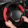 DIY Car Braid On Steering Wheel Cover Soft Fiber Leather Braid On the Steering-wheel of Car Protector Stitching Color