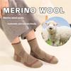 Thermische Frottee-Schlaufen Merinowollsocken Wadenlang Anti-Geruch Wandern Laufen Sportsocken Unisex Winterkomfort