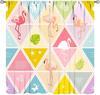 Flamingo Curtains,Tropical Plants Flower Print Window Treatments for Bedroom Living Room Jungle Animal Birds Drapes 2 Panel Set