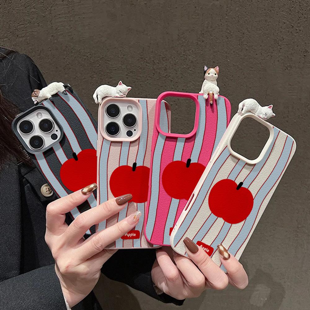 3D Phone Case for iPhone 11 13 17 Pro Max 17 Air Case iPhone 13 15 16 Pro Max 12 14 Pro Max 14 15 Plus Cute 3D Kitten Cartoon Leather