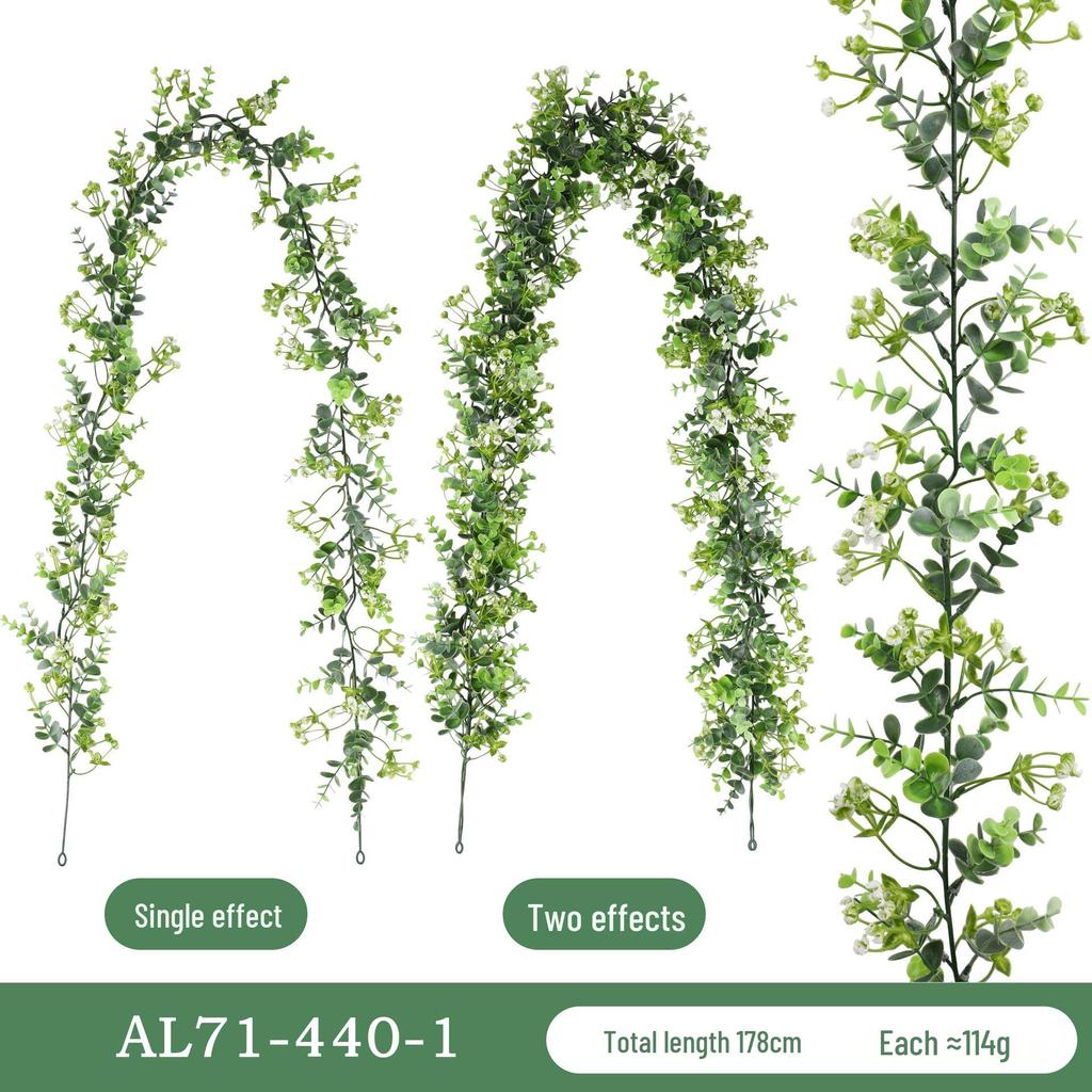 Eucalyptus and Rattan Vine Artificial Plant for Home and Wedding Décor