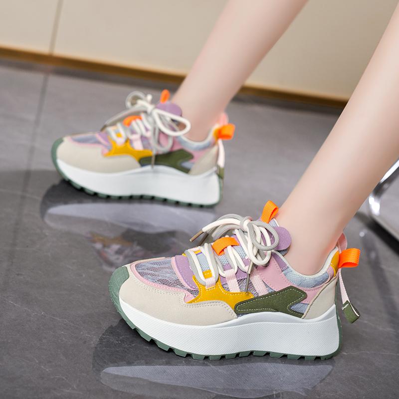 2025 New Thick-soled Argan Shoes Casual All-board Shoes Summer Breathable Sports Casual Women's Shoes