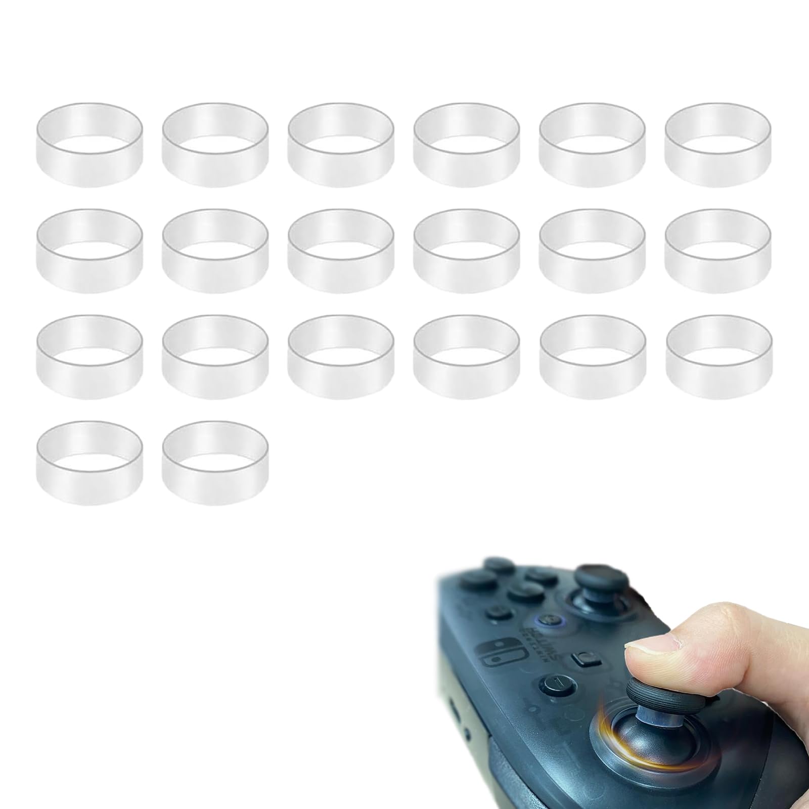 

LUYING Silicone Stick Protector Rings for Pro Reduces Prevents and Protects Against Reduces Easy to Prevents White Slim Design for Switch and Other