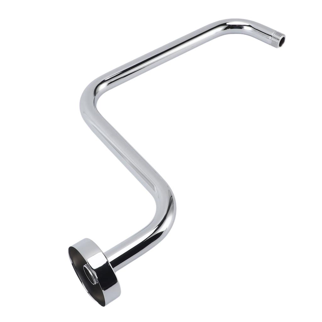 Shower Arm Stainless Steel Shower Arm with Flange S Shape Shower Head Riser Pipe In Wall Installation Shower Head Extension Arm for Bathroom