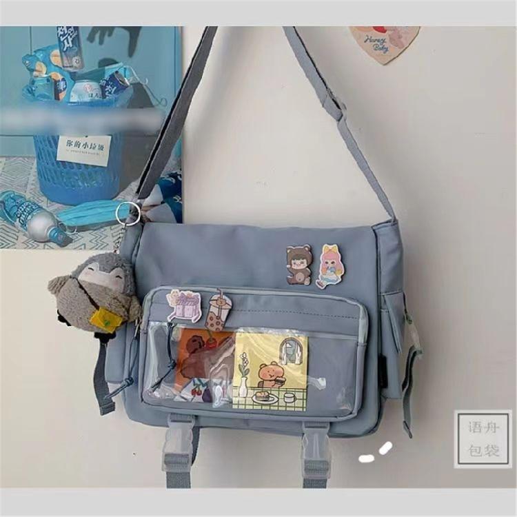 Japanese Shoulder Bag Nylon Book Bag Transparent Itabag Women Handbags JK Bag