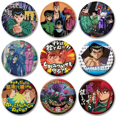 32/44/58mm YuYu Hakusho Pin Handmade Brooch for Clothes Cartoon Cosplay Badge Backpack Decoration Jewelry Gift