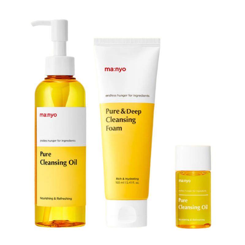ma:nyo Pure Cleansing Oil 200ml & Foam Cleanser 120ml Set + Cleansing Oil 25ml Gift