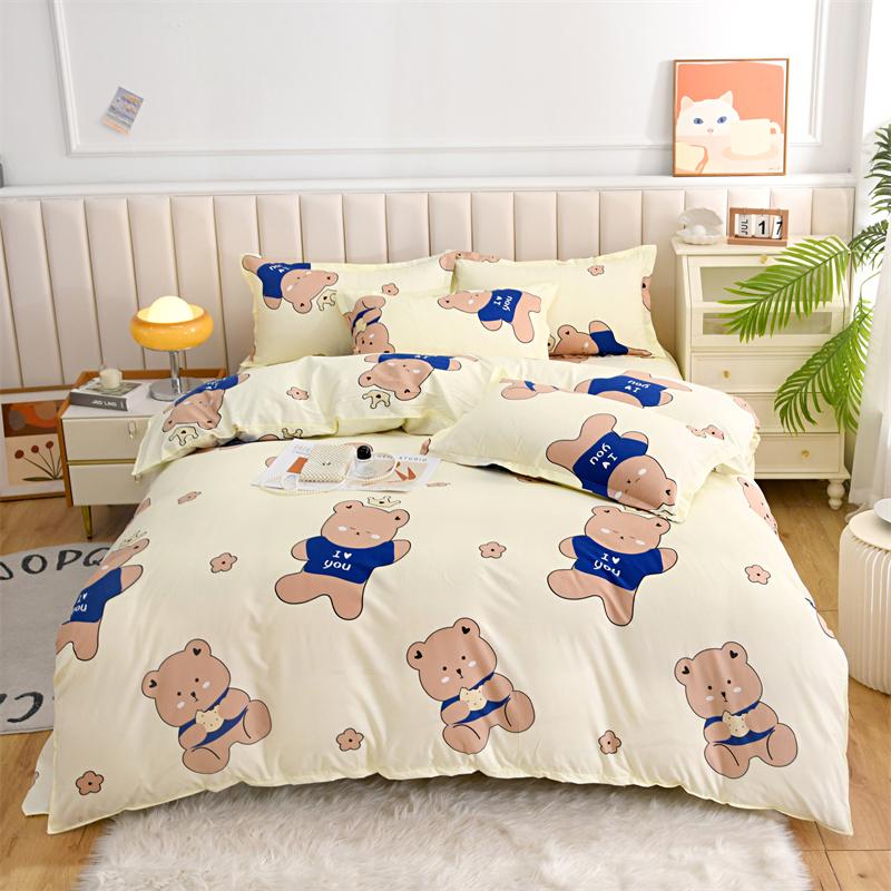 3Pcs Love Heart Duvet Cover Set Romance Queen King Size Bedding Set Zipper Quilt Cover and 2 Pillowcase Soft Skin-friendly