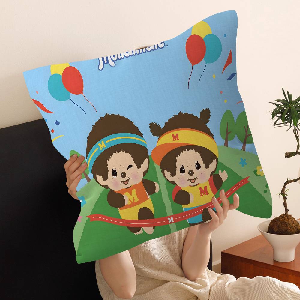Anime M-Monchhichi pillow cover sofa cushion cover home room decoration children gift