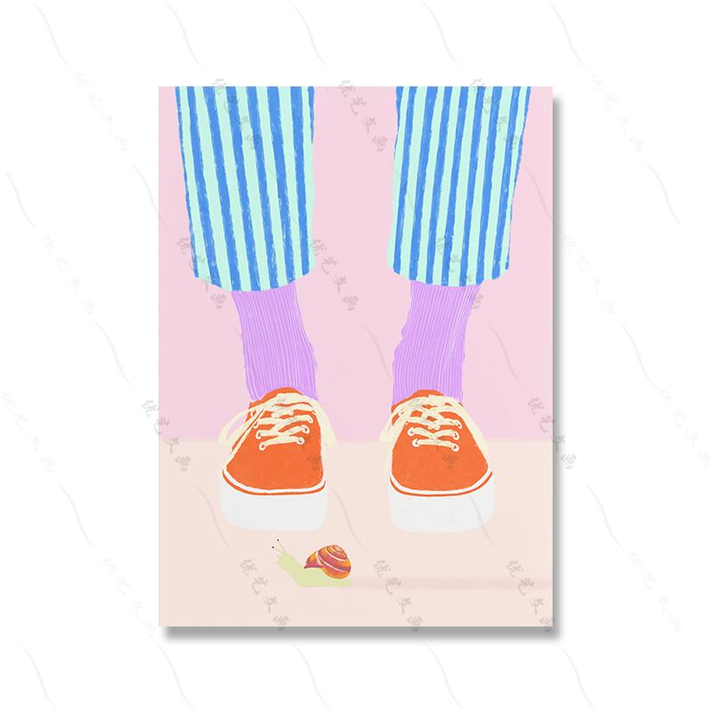 Black Spot Leopard Poster Pink Gesture Quote Art Wall Cavnaa Painiting Stripe Cartoon Abstract Blue Eye Picture Room Home Decor