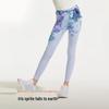 Girls' Lightweight Sun Protection Quick-Dry Sports Leggings - Spring/Summer Print for Dance & Yoga.