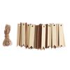 10-50pcs/set Unfinished Blank Rectangle Wooden Hanging Tags with Rope for Scrapbooing Party Favor Wedding Gift Tags