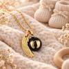 Pregnancy Bola Double Ball Pendant with Foot and Wing Prints
