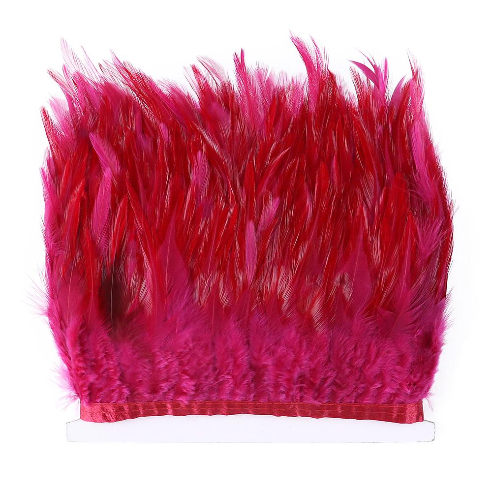 Feather4-6inch High Quality Chicken Feathers Trim Fringe 1meter Mint Green Rooster Feather Ribbon  Wedding Dress Creative Crafts Plumes