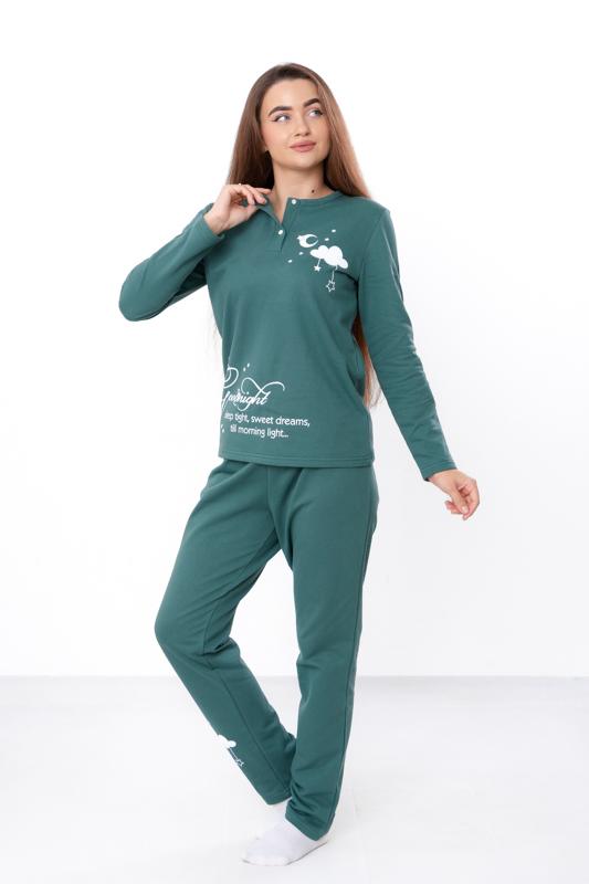 Women’s Warm Pajama Set – Cozy Long Sleeve Top & Pants with Button Closure ,Demi-season, 8240-023-33-1 HC