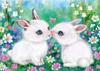 In Beverly 600 Piece Jigsaw Puzzle First Love Rabbit X [Made Japan] (38 53cm) 66-131