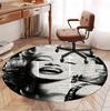 Marilyn Monroe Patroon Rond Tapijt, Binnen/Buiten Mat, voor Picknick, Speelkamer, Slaapkamer, Kantoor, Woonkamer, Huisdecoratie Tapijt, Verjaardagscadeau