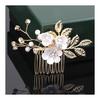 4-Piece Hair Accessory Set for Women - Sparkling Floral Hair Clips & Combs for Kimono, Wedding, Parties, Formal Occasions - White