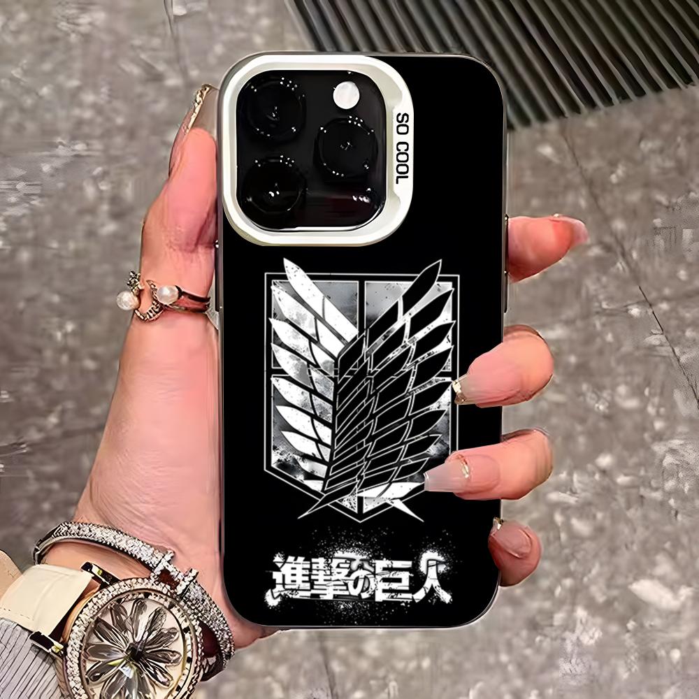 

Attack On Titan Phone Case For IPhone 17 Pro Max 16 15 14 13 11 12 Mini Xs Xr 8 Plus Se Color Silver Cover iPhone 15 Pro Max