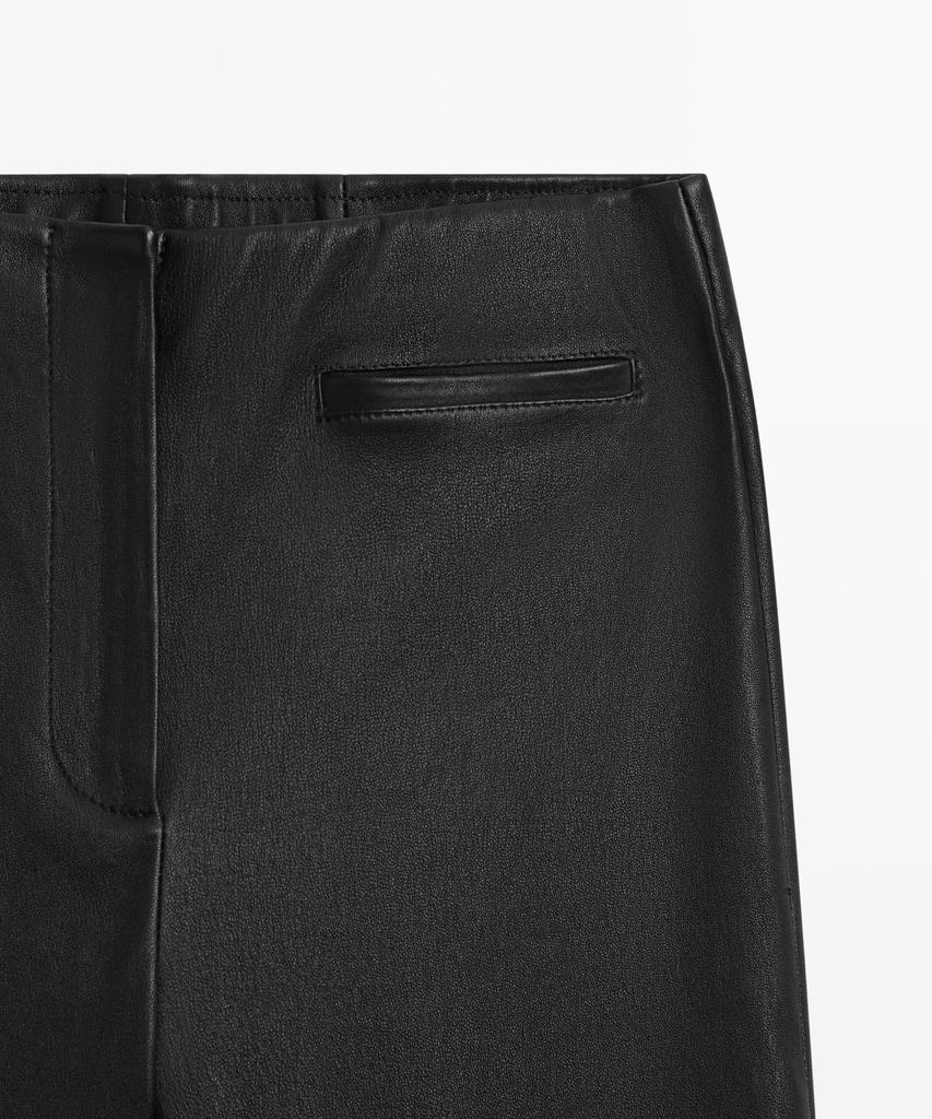 Masimodutti Lambskin Capri Pants