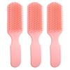3 Stück Entwirrbürste Professionell Tragbar Kopfhautmassage 9 Reihen Bürste Stylingwerkzeug für Frauen Rosa