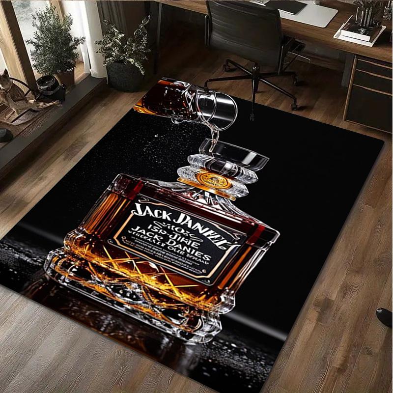 Jack Daniel's Whiskey  Carpet Office Decorative Carpet For Living Room Bedroom Door Mat Floor Rug Computer Chair Area Rug
