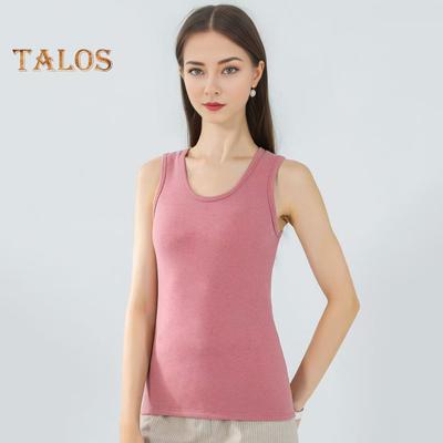 Kış Kadın Termal Yelek Dikişsiz Kadife Hızlı Sıcaklık Kilidi Yuvarlak Yaka Slim Fit Elastik Kolsuz İç Giyim Alttan Giyilebilen Atlet