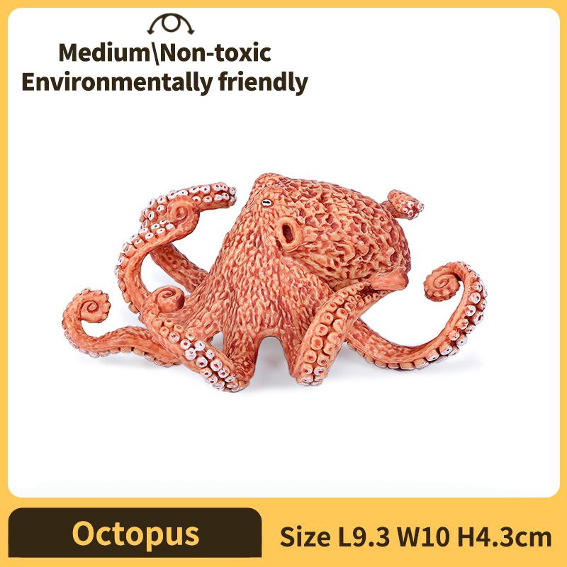 Sea animals Octopus Reef Squid Plaything Figurine Polymer Material Miniature Figure - Fun Learning-Enhancing Play Plaything for Boys, Girls & Kids