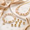 200pcs 12mm Round Beads Large Hole Resin Beads Durable Metal Spacer Beads  For DIY Jewelry