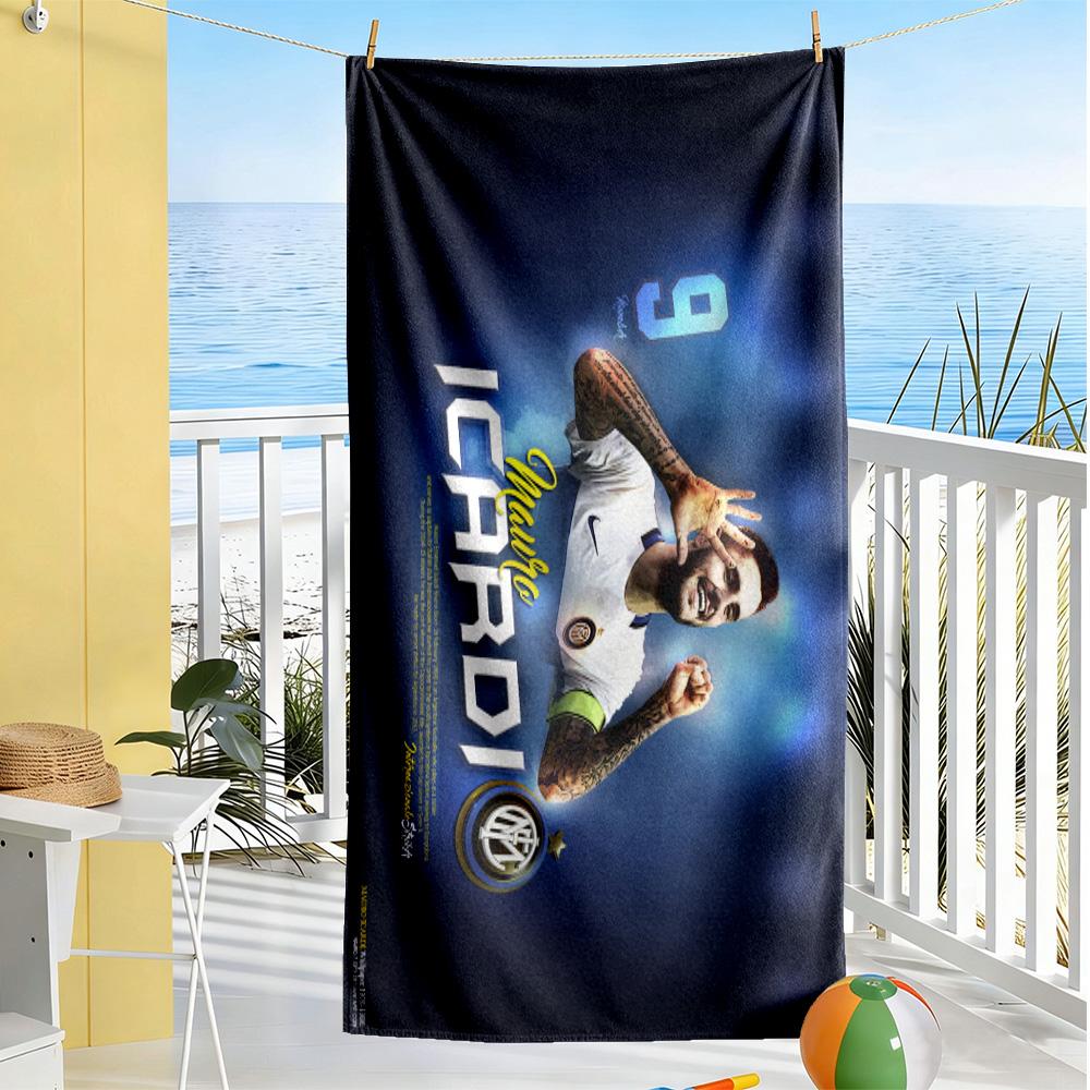 Inter Milan Celebration Moment Beach Towel Soft Durable Quick-Dry Comfortable Lightweight