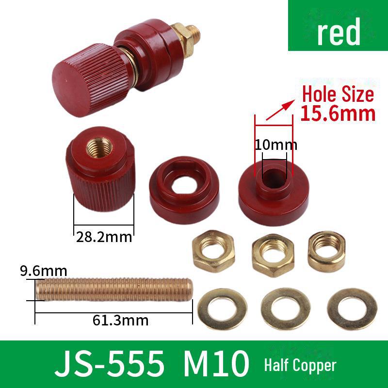 Kupferklemmenblock für Schweißmaschinen-Wechselrichter, Leistungsanschluss M6/M8/M10, Modell JS-333/555