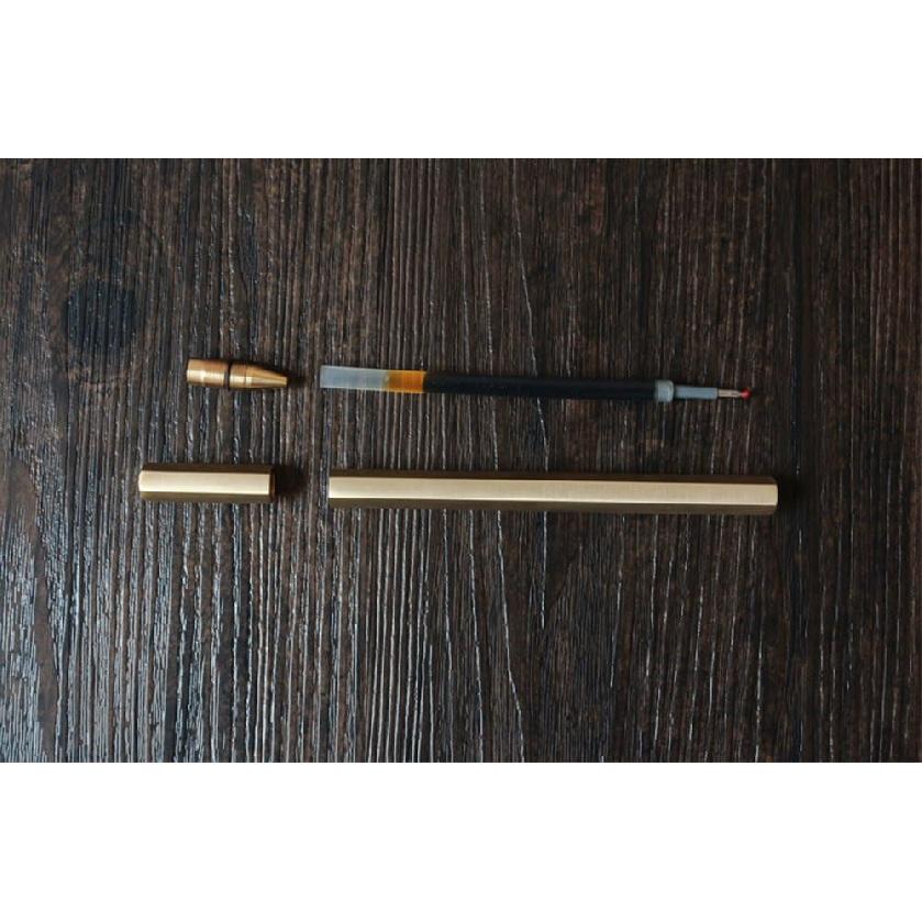 Six-Edge Solid Brass Pen, EDC Pocket Pen Signature Pen Pocket Pen