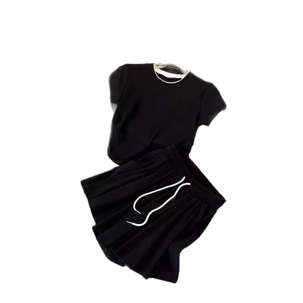 2025 Women's Summer Casual Sportswear: Short Sleeve Top & Skirt Set