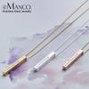 EManco Four Sides Engraving Personalized Square Bar Custom Necklace Stainless Steel Pendant Necklace Women/Men Gift