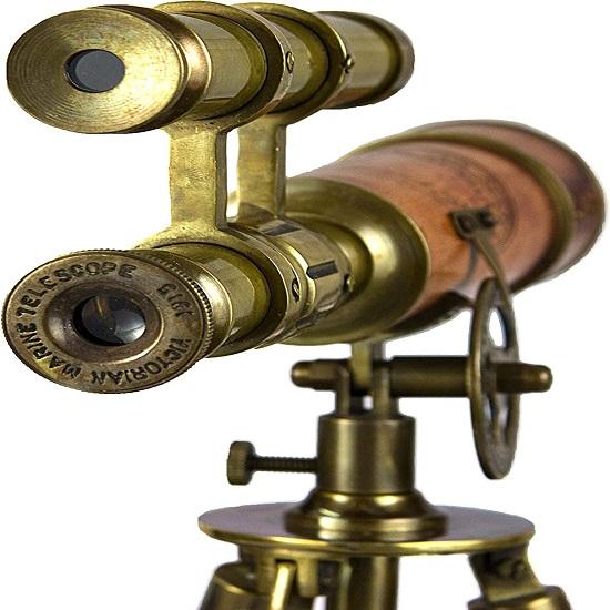 Table Décor Telescope – Functional Marine Instrument, Brass Finish,  Collectible Gift Item