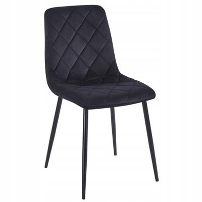 Black Velvet Loft Chair with Metal Frame for Living Room and Kitchen Furnitex